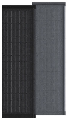 HJT CELLS 130W Μαύρα ανθεκτικά σε καιρικά φαινόμενα πλακάκια οροφής BIPV εύκολο στην εγκατάσταση UL καταχωρημένα θερμαινόμενα γυάλινα πάνελ
