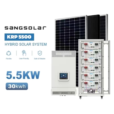 Ηλιακή ενέργεια 5.5kw 10kw 48v 220v 230v 15kwh 30kwh Λιθιογενής μπαταρία εκτός δικτύου Ηλιακό σύστημα ηλεκτρικής ενέργειας χωρίς μπαταρία