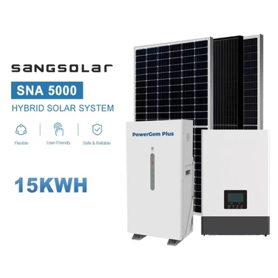 Ηλιακός μετατροπέας SANG 5kw 10kw 15kw Με 15kwh Λιθιοηλεκτρική μπαταρία Δίκτυο Φωτοβολταϊκού Ηλιακού Συστήματος