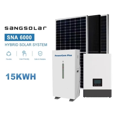 SANGΗλιακός μετατροπέας με 14,3kwh 15kwh 20kwh 25kwh 30kwh υβριδικό ηλιακό σύστημα μπαταρίας λιθίου 10kw